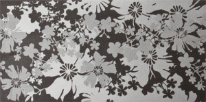 Ariana Galassia Nero Decor Fiori 29.7x59.6 cm