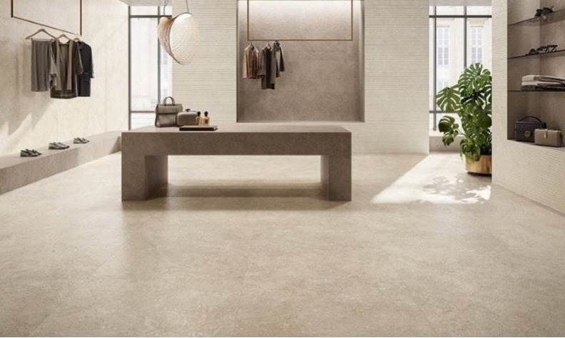 Duże płytki na ogrzewanie podłogowe - NOVABELL LANDSTONE RAW WHITE RETT. LST 188LR LAPPATTO
