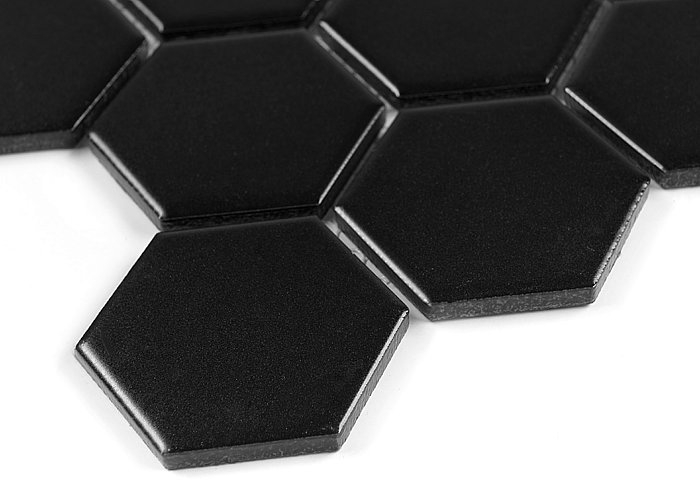 Dunin Hexagonic Hexagon Black 51 Matt 282x271 cm