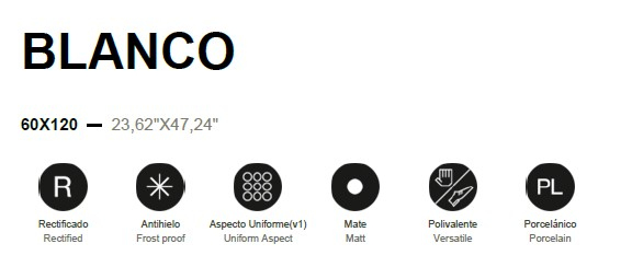 Baldocer BLANCO NATURAL 60X120