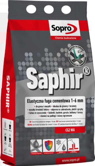 SOPRO fuga SAPHIR 66 antracyt 2kg 1-6mm Nowość