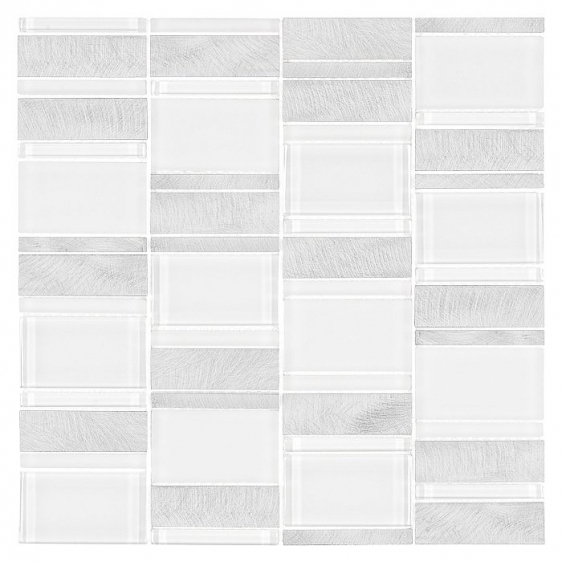 Mozaika Dunin DINOX Metallic Allumi Piano White 73 29.3x29.8 cm