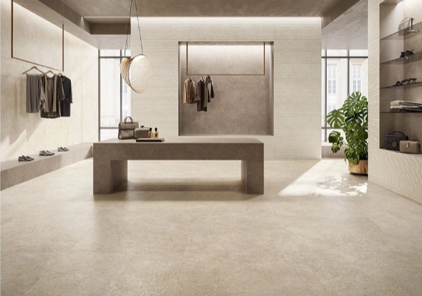 Płytki imitujące kamień naturalny - Novabell Landstone Struttura Track Clay ścienna mat 60x120 9 mm