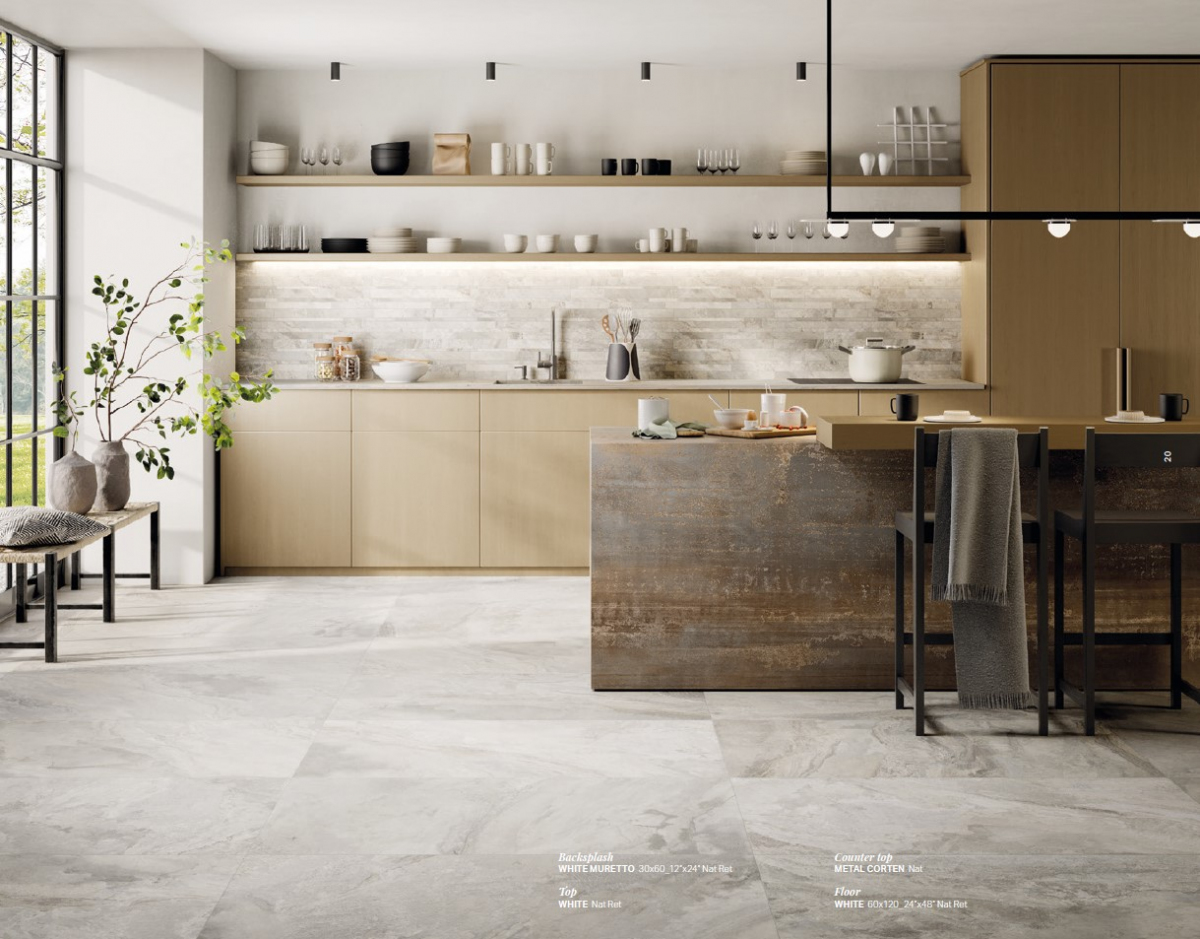 LA FAENZA DEEP STONE WHITE  NAT.  RETT.  60X120