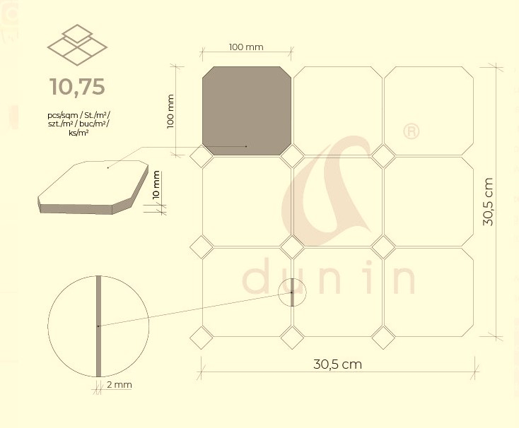 Dunin Black&White Pure B&W OCTAGON 100