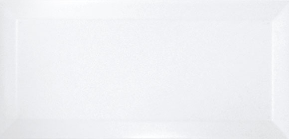 Ribesalbes Bisel Blanco Brillo 10x20 cm