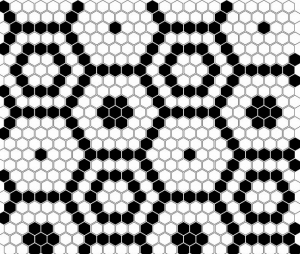 Dunin Mini Hexagon B&W Bee 26x30 cm