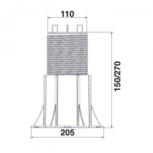 Podkładki tarasowe NM 5 wys. 150 - 270 mm Eterno Ivica E014150277