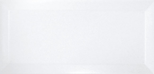 Ribesalbes Bisel Blanco Brillo 10x20 cm
