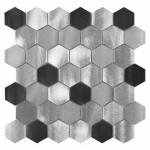 Mozaika Dunin DINOX Metallic Allumi Grey Hexagon Mix 48 28.7x29.9 cm
