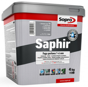 Sopro Saphir 5 Fuga perłowa 1-6 mm kolor 14 Betonowo-szary 4 kg